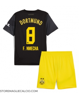 Borussia Dortmund Felix Nmecha #8 Maglia Gara Trasferta Repliche 2024-25 Bambino Maniche Corte